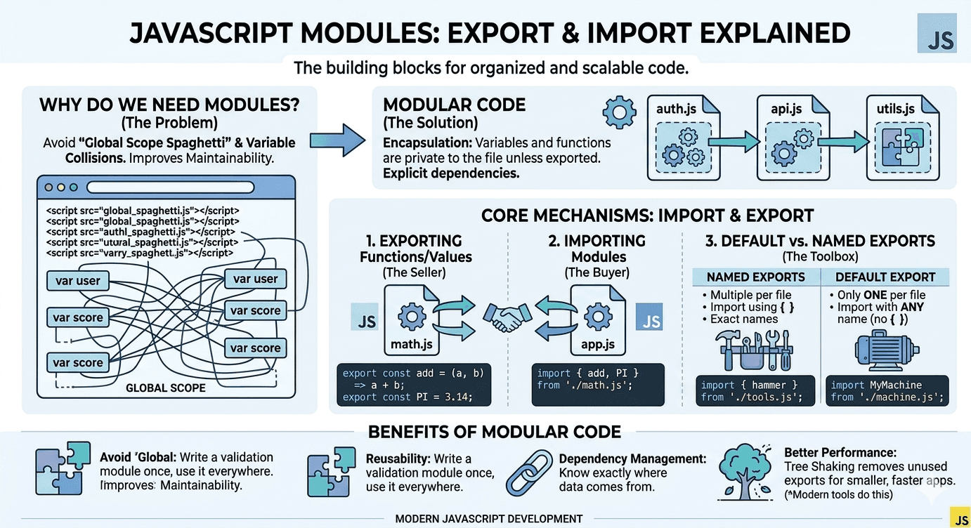 JavaScript Modules: Import and Export Explained
