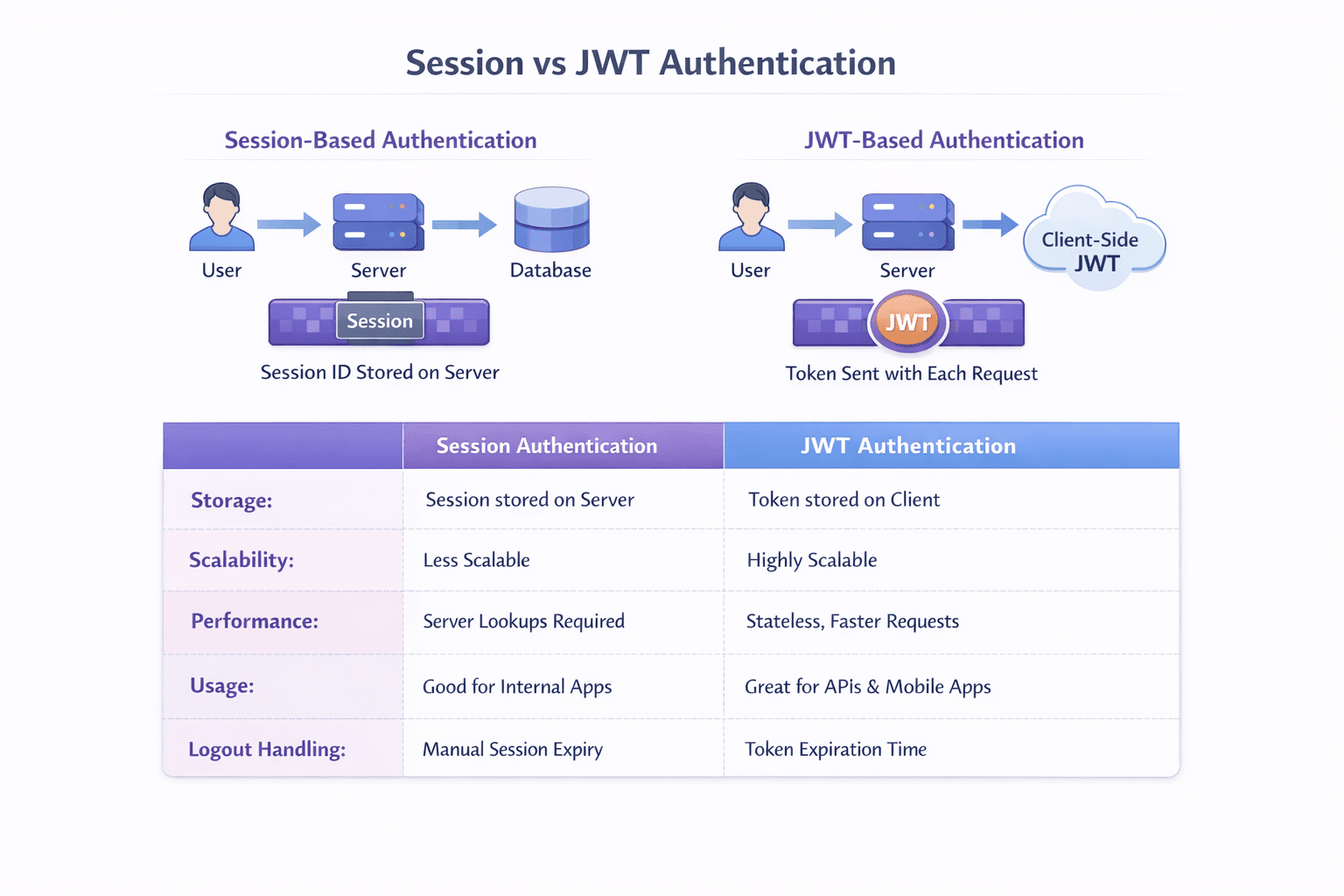 Sessions vs JWT vs Cookies